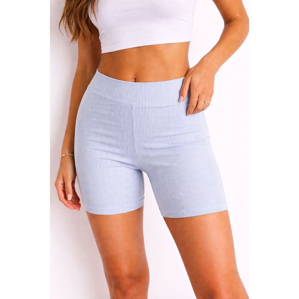 Nanette Lepore Shorts Blue White Stripe M